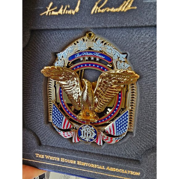 White House Franklin Roosevelt 2017 ornament eagle president Americana gold Maxi - Picture 2 of 10